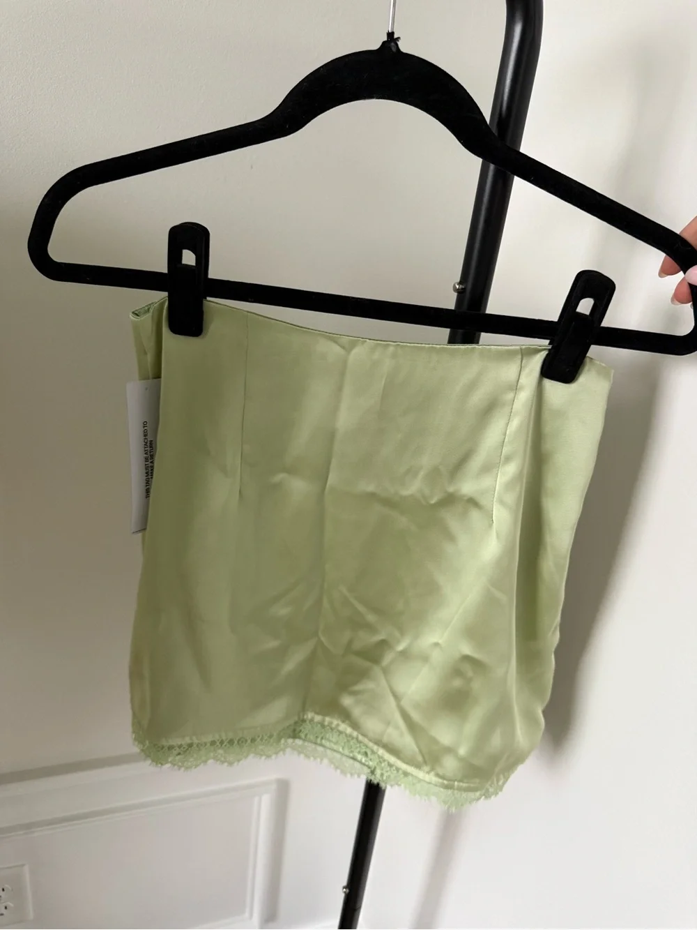 Princess Polly Light Green Satin Lace Trim Set - Picture 4 of 5
